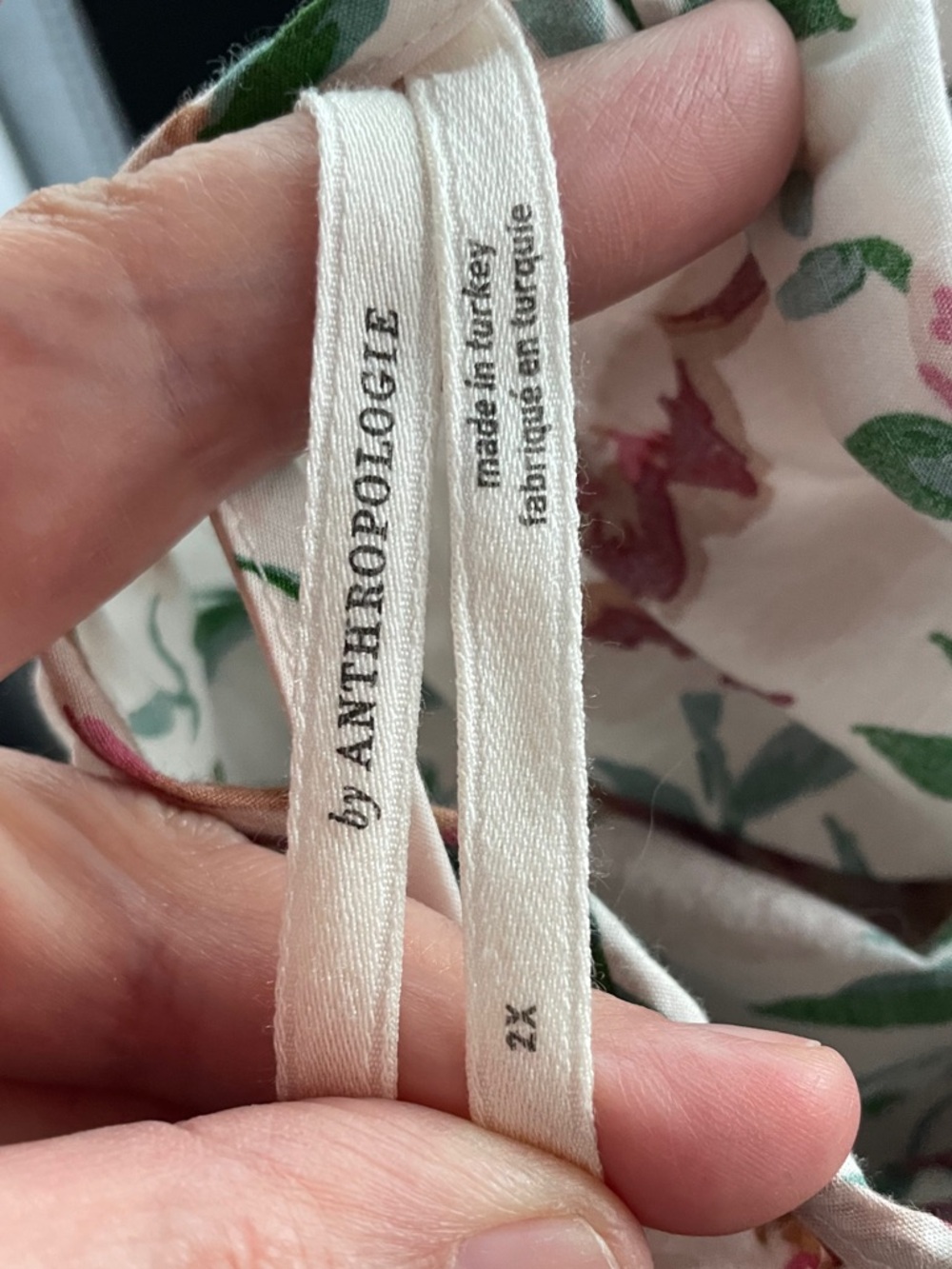 Anthropologie Floral Somerset Maxi Dress in Ivory and Pink 2X - Picture 6 of 11